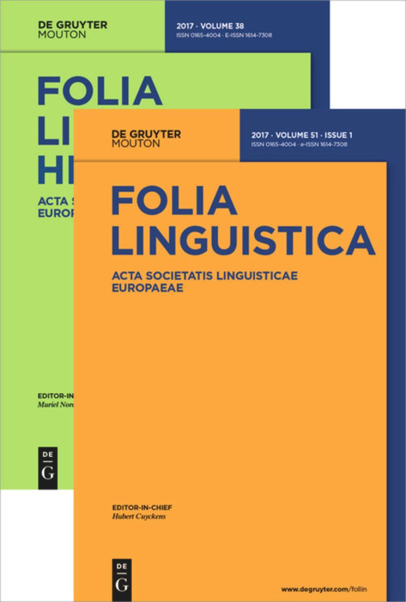 Folia Linguistica cover of Volume 51, Issue 1 (2017)